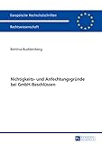 buddenberg düsseldorf  Nichtigkeits- und Anfechtungsgruende bei GmbH-Beschluessen (Europaeische Hochschulschriften Recht 5856)