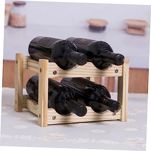 Soporte para botellas de vino rojo de madera 24x22.3cm miniatura 7