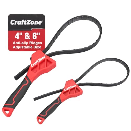CRAFTZONE 2-Piece Anti-Slip Strap Wrench