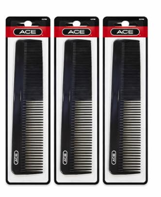 GOODY Ace Hair Dressing Comb 7.5 Inch Black – Pack of 3