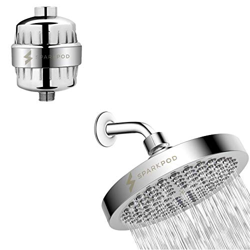 Sparkpod Chrome Rain Shower Head With 12-Stage Proprietary Filter #TOP22