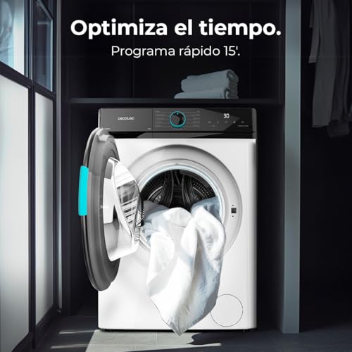 Miniatura 10 de Cecotec Lavadora 6kg Carga Frontal Bolero Dresscode 6160 Inverter. 1200rpm, 11 Programas, Bajo Consumo, Motor Inverter Plus, Steam Max, Drum Clean, Programa Rápido 15 , Panel Con Display Led