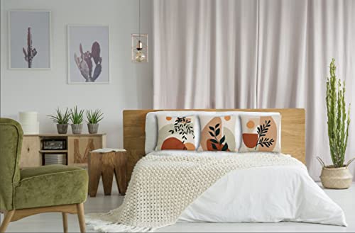 Menoeceus Boho Abstract Pillow Covers 18X18 Set Of 4, Modern Minimalism Pillows Cover Geometric Throw Pillow Cover Indoor Outdoor Decorative Pillow Case For Couch Bed Home Decor #TOP4