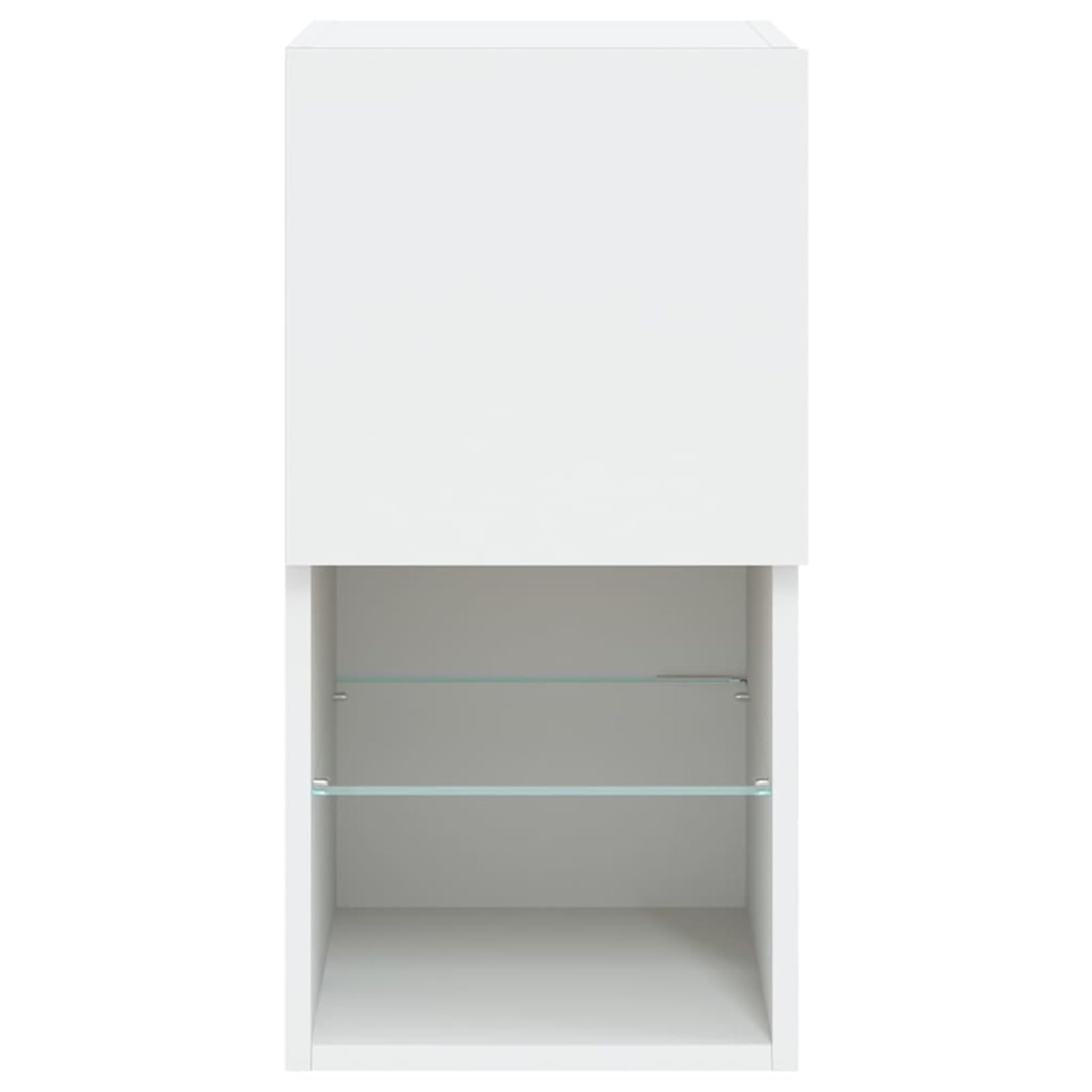 Homgoday LED TV-Schrank mit Regal, Holzwerkstoff, Weiß, 30,5 x 30 x 60 cm - Wandmontage, für Wohnzimmer und Home Cinema Model836988