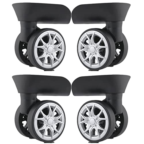 Luggage Wheels Replacement, 360 Degree Swivel Luggage Mute Wheel Suitcase Replacement Repair Wheels Parts Spinner(4)(Size:4)