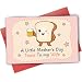 Gevinna Cute Mother’s Day Card for Wife, Funny Pun Mother’s Day Card for Woman, A Little Mother's Day Toast To My Wife