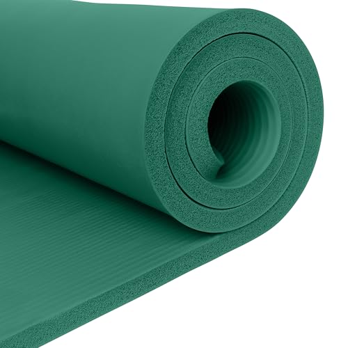 Image of Retrospec Solana Yoga Mat 1 inch Thick w /Nylon Strap for Men & Women - Non Slip Exercise Mat for Home Yoga, Pilates, Stretching, Floor & Fitness Workouts