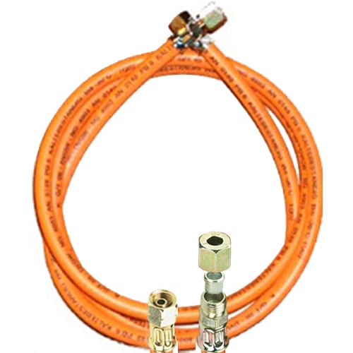 TGO Gasgeräte GmbH Propan-Gasschlauch mit 1/4 Links X 8mm Schneidring-Verschraubung (Winterfest, 40 cm)