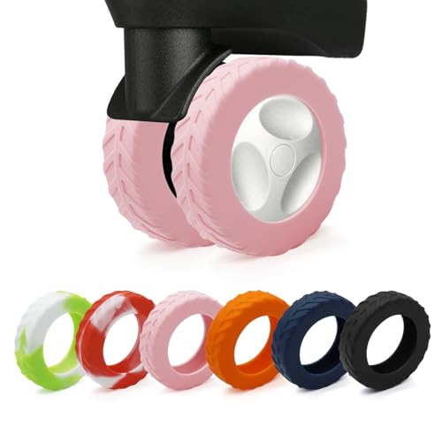 XYOFUN Luggage Wheel Protector 8-Pack Pink