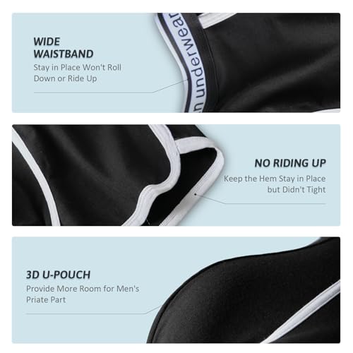 Men's Boxer Briefs Underwear Mens Cotton Boxer Briefs No Fly 3D Pouch Comfort 4 Pack-6 Pack Small Medium Large4