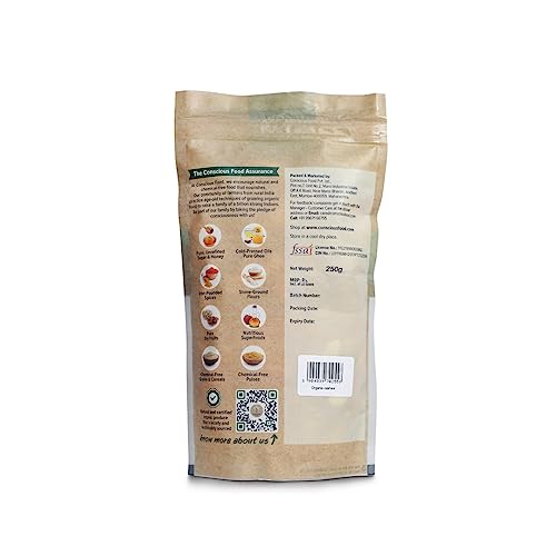 Image of Conscious Food 100% Organic Whole Cashew Nuts W240 | 250 g | Konkan Kaju | Crunchy & Rich |Value Pack | Source of Energy Vitamins & Minerals, Protein, Dietary Fibre.