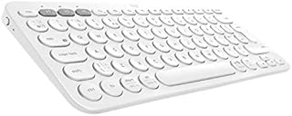 Logitech K380 Multi-Device Bluetooth Keyboard, QWERTZ German Layout - White