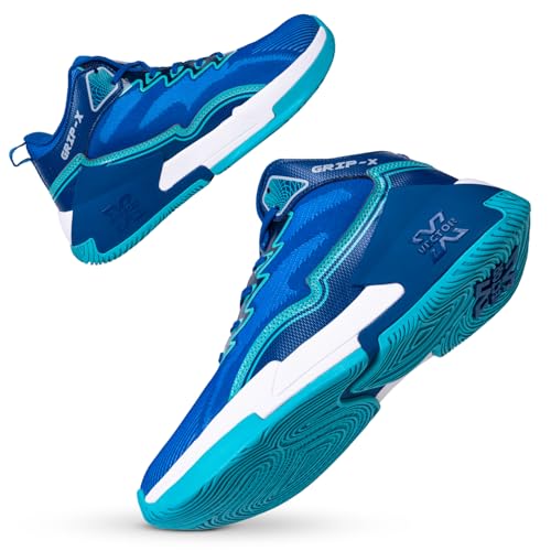 Image of Vector X Grip-X Mens Basketball Shoe /Sneakers Knitted Upper + Rubber Outsole Indoor & Outdoor Court Shoes Provide Ultimate Comfort, Lightweight, Reliable Grip for Sports Players