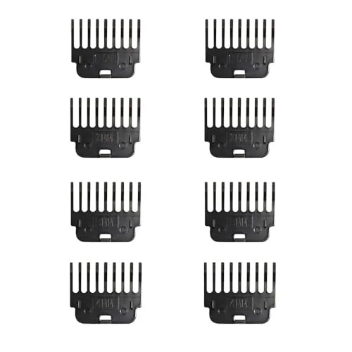 TorSor 8 Pack Clipper Guards Set Hair Clipper Guide Comb 1.5mm 2mm 3mm 4mm Snap-on Attachment Limit Combs for 28mm Height T Blade Trimmer Vintage T9 Cordless Shaver Edger Detailer Outliner