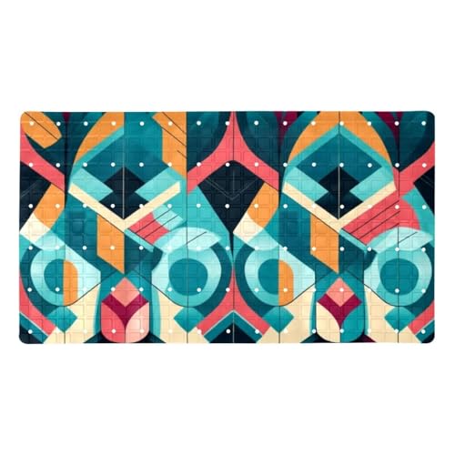 Tapis de bain antidérapant géométrique et extra long pour douche - 2