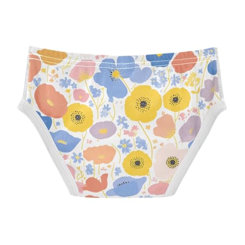 KLL Vibrant Floral Pattern Poppy Little Boys Soft Underwear Briefs Cute Children Panties2