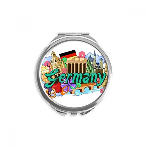 Miroir de poche biere Allemagne cadeau souvenir original pour trousse de beaute