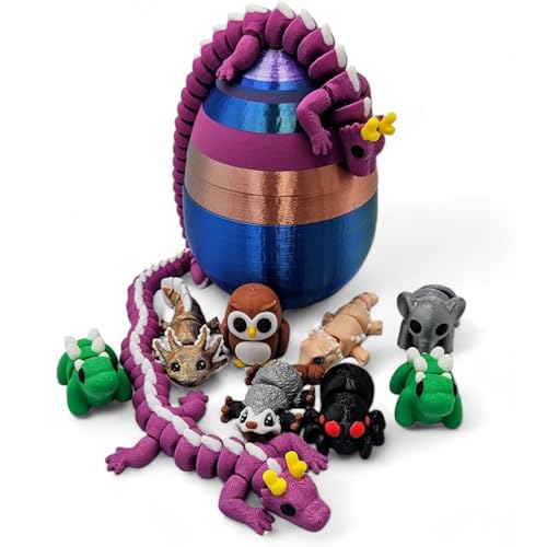 ZZ LIFE 10 Pack Mini Animal Figurines with Mystery Egg