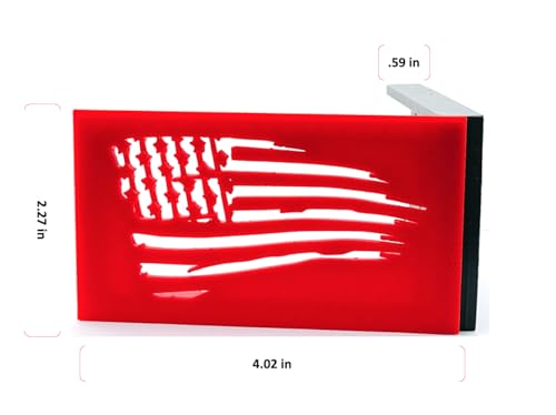 Kill3rFruit Tattered Flag Design Mailbox Flag for Stone or Brick Encased Mailboxes, Replacement Red Flag Kit, Outgoing Mail Flag, Universal 4.02in x 2.27in - Thumbnail 7