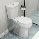 HOROW 21 Inch Extra High Round Toilet with ADA Chair Height, Two Piece Toilet with 1.1/1.6 GPF Dual Flush, MAP 1000g, Extra Tall Bowl Suitable for Tall Person & Seniors, HR-R21D