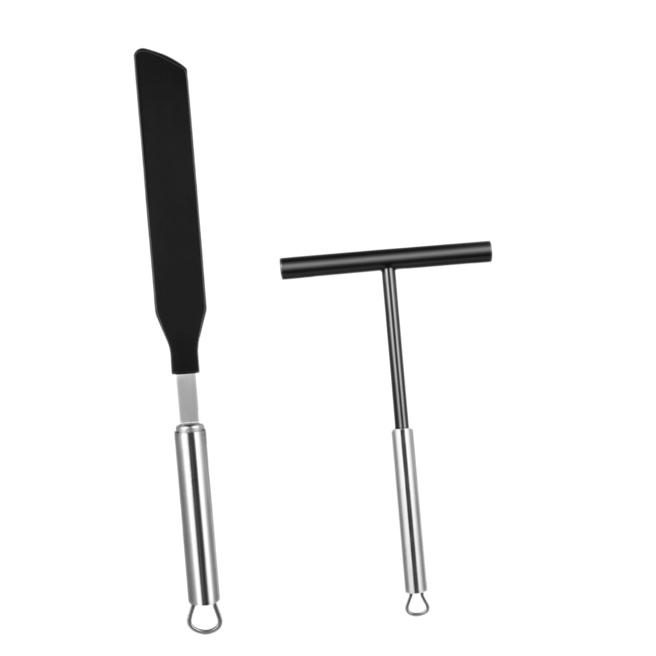 Spatules crêpes acier inoxydable durables et ustensiles ergonomiques de haute résistance