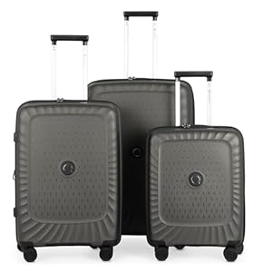 Hauptstadtkoffer Kotti - 3er Kofferset - Handgepäckskoffer 55 cm, mittelgroßer Koffer 65 cm + großer Reisekoffer 75 cm, Hartschale PP (Recycelt), TSA, Titan