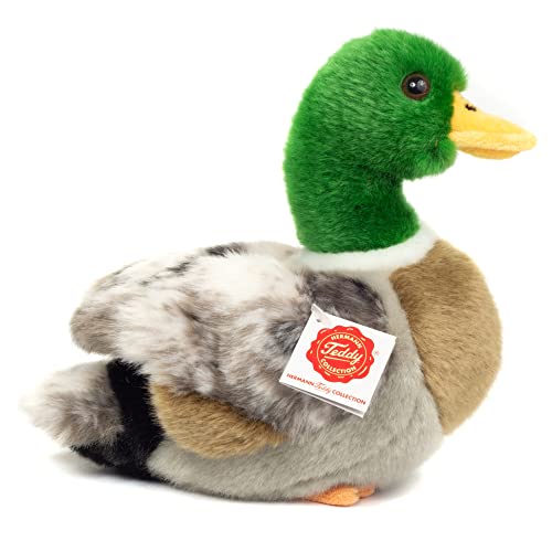 Teddy Hermann 93131 Wildente 24 cm, Kuscheltier, Plüschtier mit recycelter Füllung