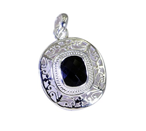 Pendentif onyx noir RIYO en argent le bijou de bal parfait qui ne ternit jamais