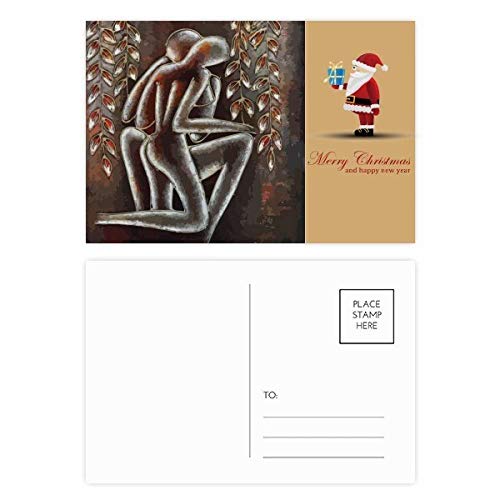 Cartes postales Père Noël abstrait lot de 20 correspondance fêtes hiver
