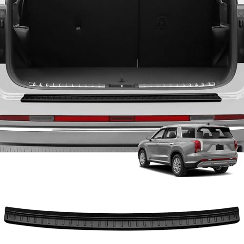 Image of Rear Bumper Protector Compatible with Hyundai 2023 2024 2025 Palisade Car Accessories ABS Plastic Material Matte Black Resistant Trunk Door Entry Guards