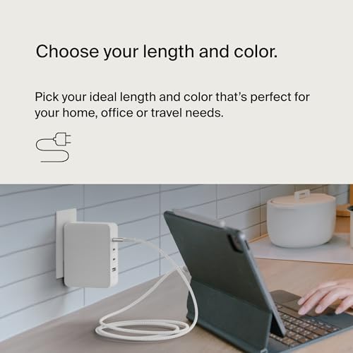 Belkin BoostCharge USB-C to USB-C Power Cable (1M, 3.3ft), Fast Charging Cable with 240W Power Delivery, USB-IF Certified, Compatible with MacBook Pro, Chromebook, Samsung Galaxy, iPad, & More - White by Belkin - Image 6