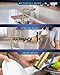 APPASO Gold Touchless Kitchen Faucet with Pull Down Sprayer, Waterfall Motion Sensor Kitchen Sink Faucet with SUS304 Stainless Steel Single Handle Hands-Free Brushed Gold