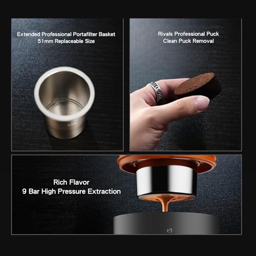 Cafetera portátil eléctrica 600 mL acero inoxidable miniatura 6