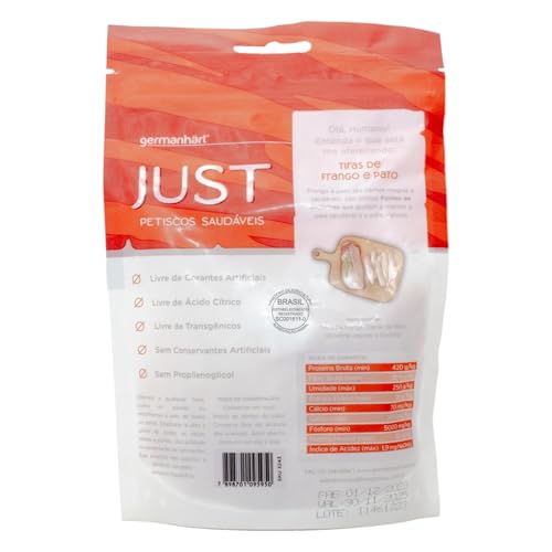 JUST Petiscos Saudáveis Pack com 6 Unidades Slice Mix de Pato e Frango 75G