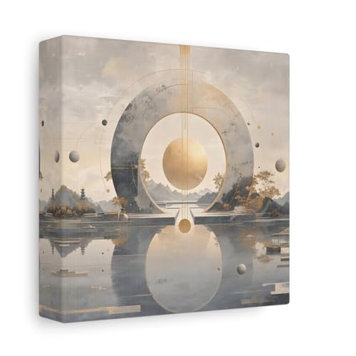 Toile abstraite sphère céleste pour sublimer votre salon