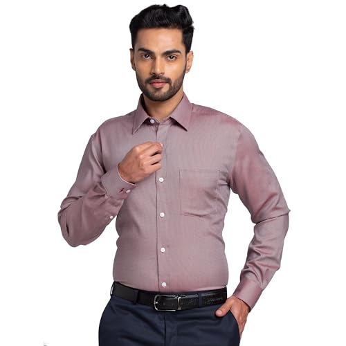 Image of Park Avenue Regular Fit Pure Cotton Structure Pattern Ainsley Collar Formal Shirt