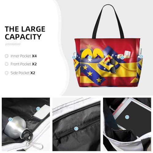 Sac fourre-tout tendance imperméable avec imprimé Venezuela