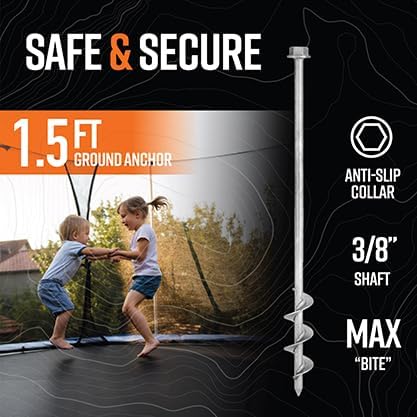 Miniatura 2 de GROUNDGRABBA Estaca atornillada para arena y suelo suelto  Tornillos de tierra de anclaje de tierra impulsados por taladro de primera calidad