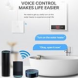 Acmerota Smart Immersion Heater Timer Switch 20A Smart Wall Timer Switch, 2 Pack White Electric Towel Rail Smart Switch, Compatible for Alexa & Google Assistant with 43mm Deep Box - Image 3