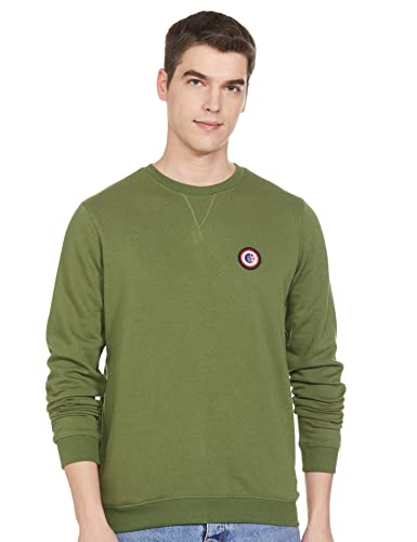 Image of Peter England Men Sweatshirt Olive