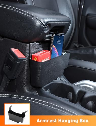 Savadicar Lot de 4 kits de rangement intérieur pour Jeep Wrangler JL JLU 4XE et Gladiator JT, optimisez l'espace de rangement dans la voiture avec les accessoires de conteneur en ABS, noir – vue 7