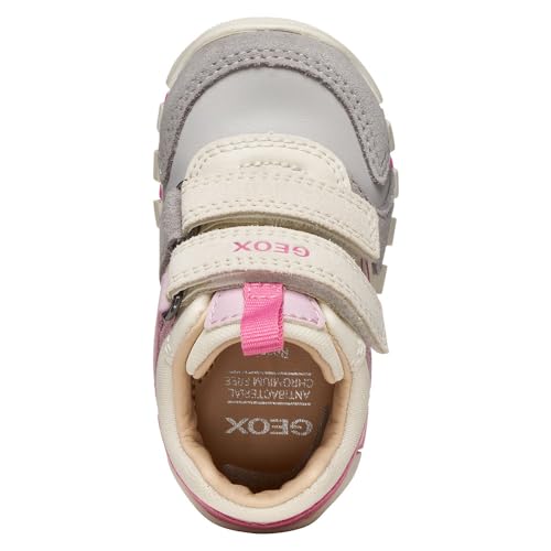 Geox Jungen Mädchen B IUPIDOO Girl First Walker Shoe, Grey/Fuchsia, 25 EU