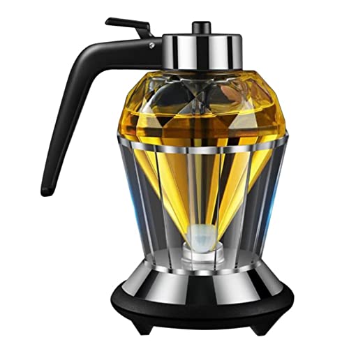 Honey Dispenser,Dripless Glass Honey Dispenser with Stand Syrup Dispenser Seasoning Jar for Kitchen Tool,Honey Pot with Stand – for Syrup,Sugar,Sauces,Jar,200ML,9.5 * 15CM