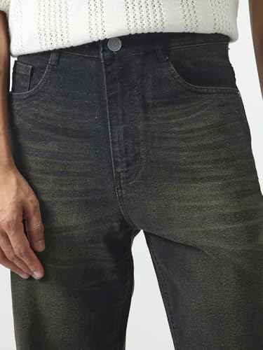 Image of Urbano Fashion Men's Straight Fit Heavy Washed Jeans Stretchable