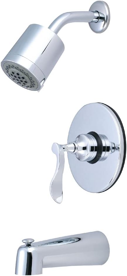 Kingston Brass KB6691CFL Century Single-Handle Pressure Balanced Tub and Shower Faucet in Polished Chrome