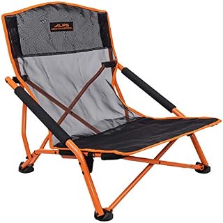 ALPS Mountaineering Rendezvous Elite Folding Camp Chair, Black/Apricot, One Size