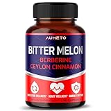 AUMETO Bitter Melon Capsules - Enhanced with Berberine Ceylon Cinnamon for Circulation Wellness and Immune Function (90 Count (Pack of 1))