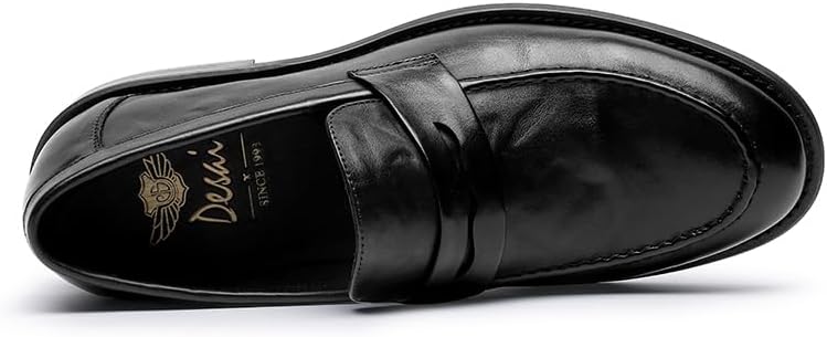 Mens Slip-On Oxfords, Leather Dress Shoes for Business