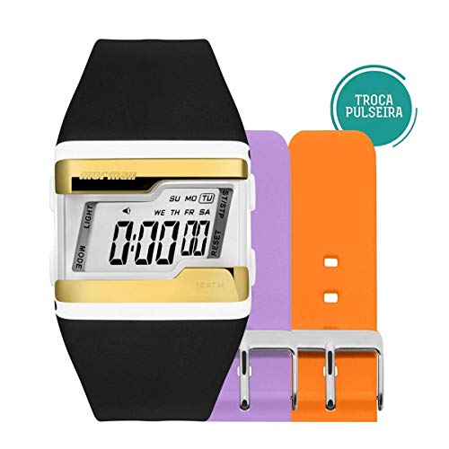 Relógio Mormaii, Pulseira Polimero, Unissex, Dourado