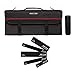 Ergo Chef 13 Pocket Professional Chef Knife Tri-Fold Bag with 5 Edge Guards CHEF GEAR (Black)